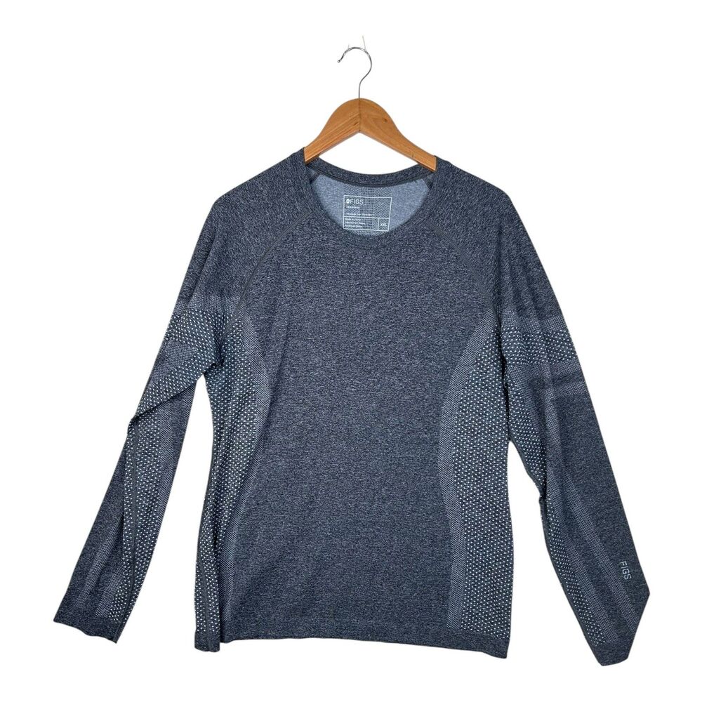 FIGS Shirt Mens 2XL Gray Threads For Threads Seamless Long Sleeve Crew Neck